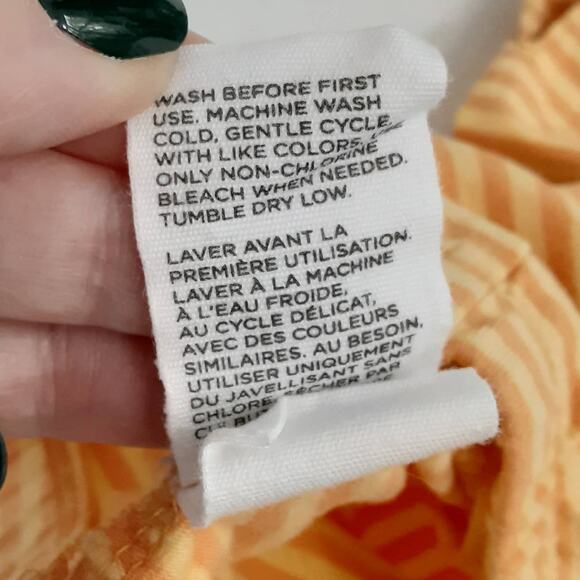 Burts Bees Baby Newborn Orange Groves Stripe Summer Outfit Baby Girl Florida - Picture 12 of 12